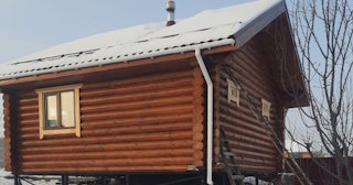 Баня из оцилиндрованного бревна под ключ в Лесосибирске - от 135057 рублей